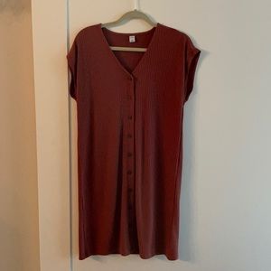 Rust orange/red knee length dress